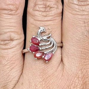 New Amazing 1.25ctw Ruby  Size: 6 Stertimg Silver!
